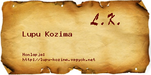 Lupu Kozima névjegykártya